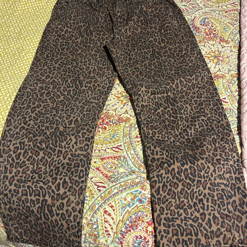 Banana Republic Brown Leopard Ankle Jeans